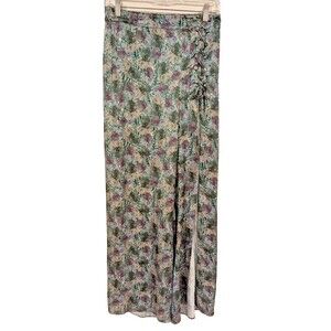 Sinesia Karol Women's‎ Silk Swim Cover Up Pants Open Leg Sz S Elegant Resortwear